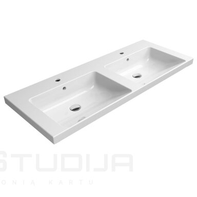 Dvigubas praustuvas GSI NORM 125x50cm EXTRAGLAZE® keramika su apsauga Dvigubas praustuvas GSI NORM 125x50cm EXTRAGLAZE® keramika su apsauga