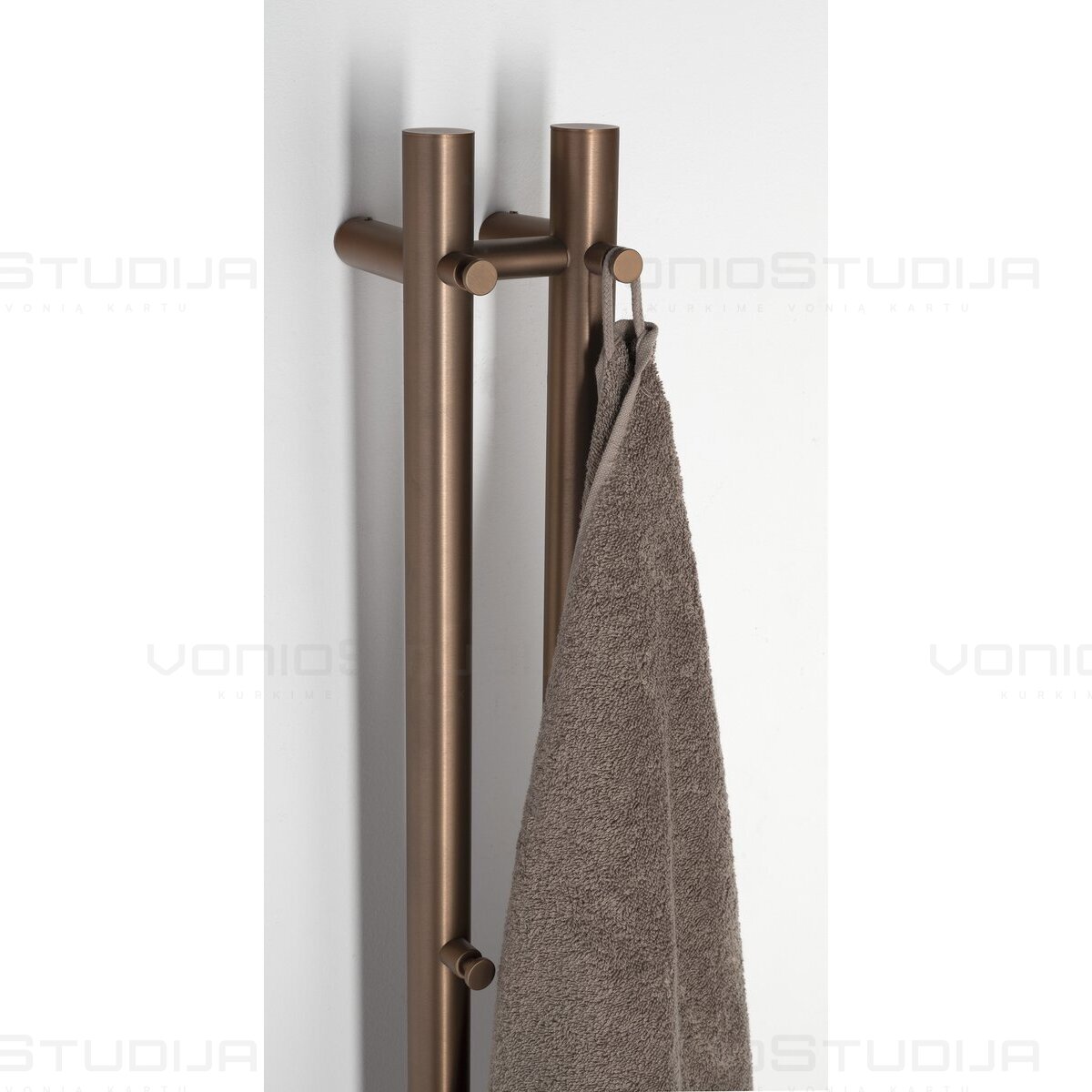 Elektrinis džiovintuvas PAPINADO 109x1200 mm, matinė vario spalva 2 Elektrinis džiovintuvas PAPINADO 109x1200 mm, matinė vario spalva 2