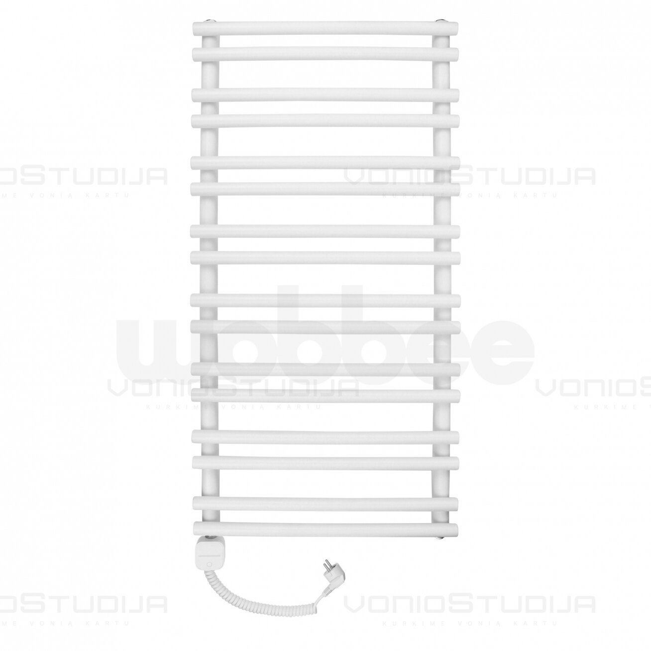 Elektrinis rankšluosčių džiovintuvas WOBBEE YORK WHITE 50x100cm, kairinis su spiraliniu laidu