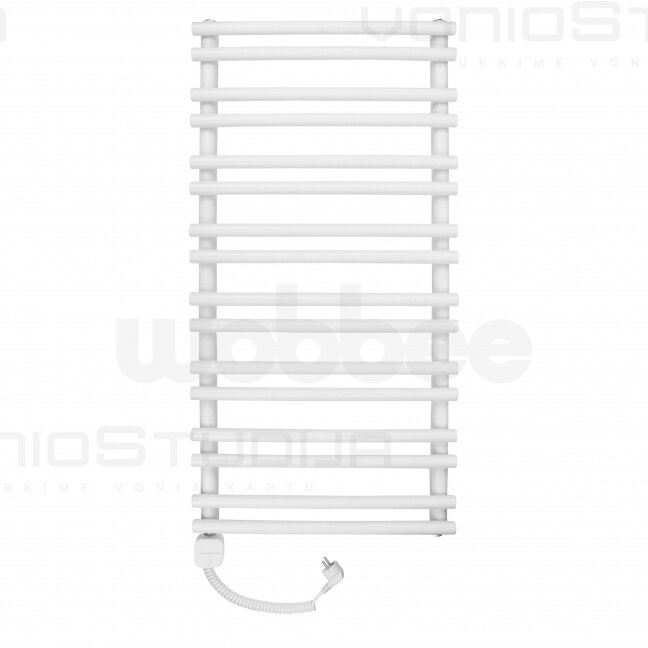 Elektrinis rankšluosčių džiovintuvas WOBBEE YORK WHITE 50x100cm, kairinis su spiraliniu laidu