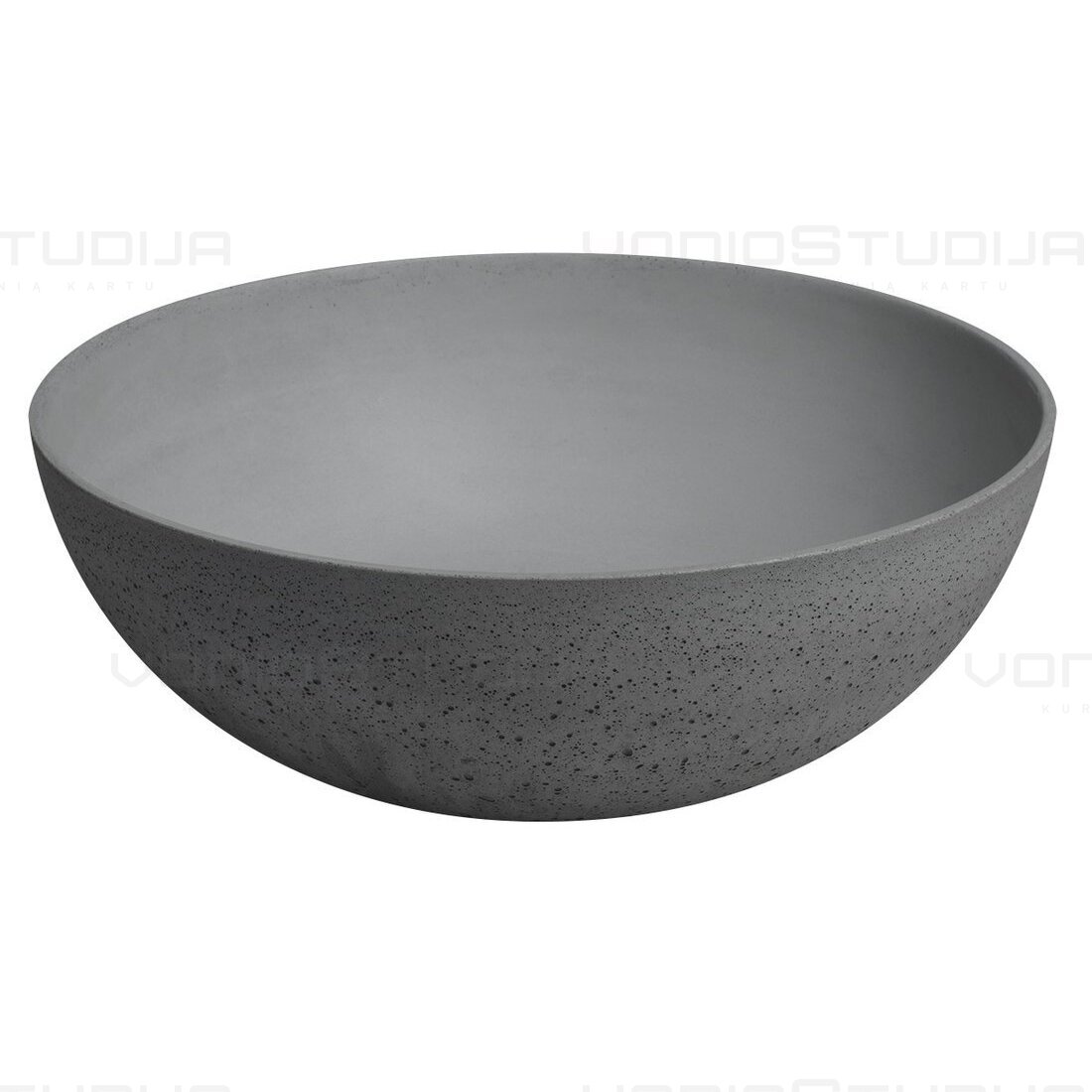 FORMIGO betoninis pastatomas praustuvas 39 cm pilkos matinės spalvos 2