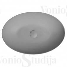 FORMIGO betoninis pastatomas praustuvas 60x14,5x40 cm pilkos spalvos