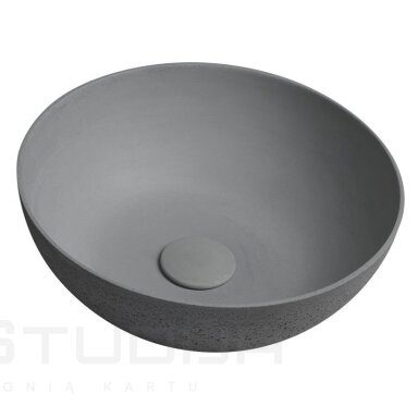 FORMIGO betoninis pastatomas praustuvas 39 cm pilkos matinės spalvos