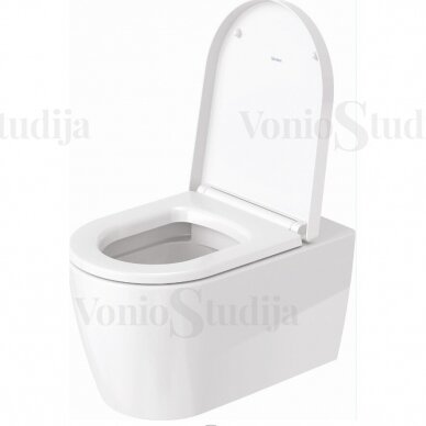 Potinkinis WC rėmas SAT su tvirtinimais, juodu klavišu ir Duravit ME by Starck pakabinamas WC su dangčiu, Rimless 5