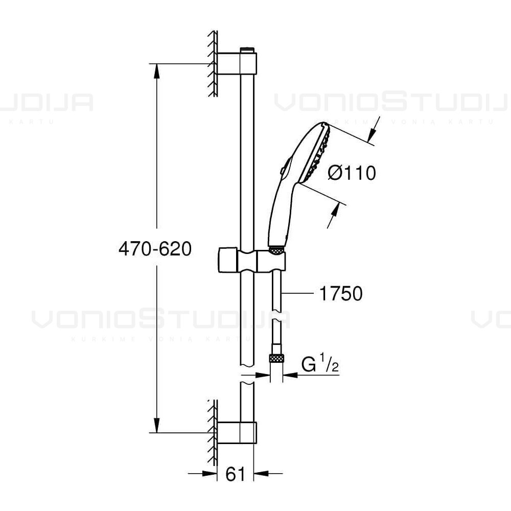 Grohe Tempesta 110 dušo stovas 27794003 1
