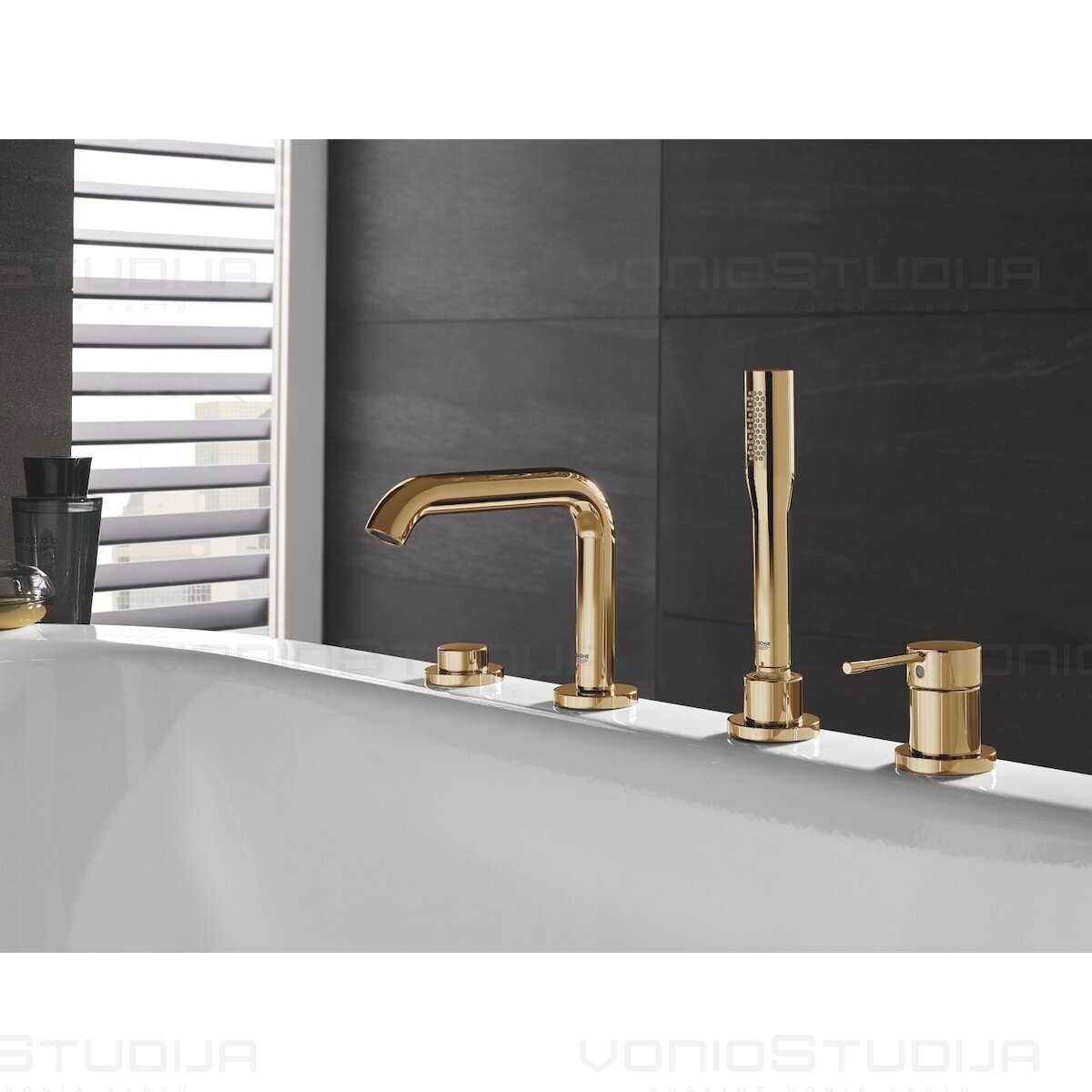 Grohe 4 dalių maišytuvas voniai Essence New Cool Sunrise 19578GL1 1