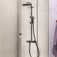 GROHE juoda matinė termostatinė virštinkinė dušo sistema Vitalio Start 250 266772430