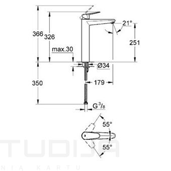 Grohe Eurodisc Cosmopolitan aukštas praustuvo maišytuvas 3 Grohe Eurodisc Cosmopolitan aukštas praustuvo maišytuvas 3
