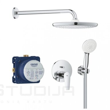 Potinkinė dušo sistema Grohe BauEdge su Tempesta 250 chromo spalvos Potinkinė dušo sistema Grohe BauEdge su Tempesta 250 chromo spalvos