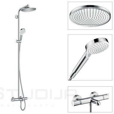 Hansgrohe Crometta S 240 virštinkinė termostatinė dušo vonios sistema
