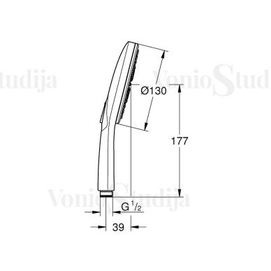 GROHE SMARTACTIVE 130 III dušo galvutė  3