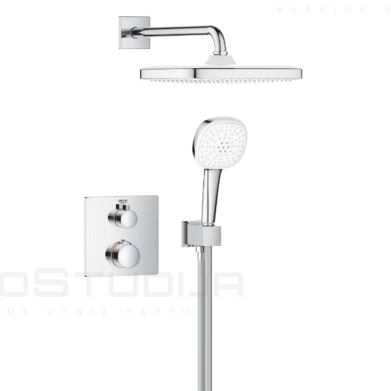 Grohe Grohtherm termostatinis potinkinis dušo komplektas su Tempesta 250 Cube 1 Grohe Grohtherm termostatinis potinkinis dušo komplektas su Tempesta 250 Cube 1