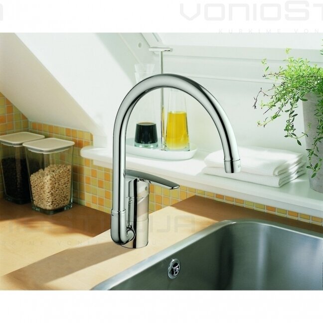 Grohe Euroeco virtuvinis maišytuvas su aukštu snapeliu 1 Grohe Euroeco virtuvinis maišytuvas su aukštu snapeliu 1