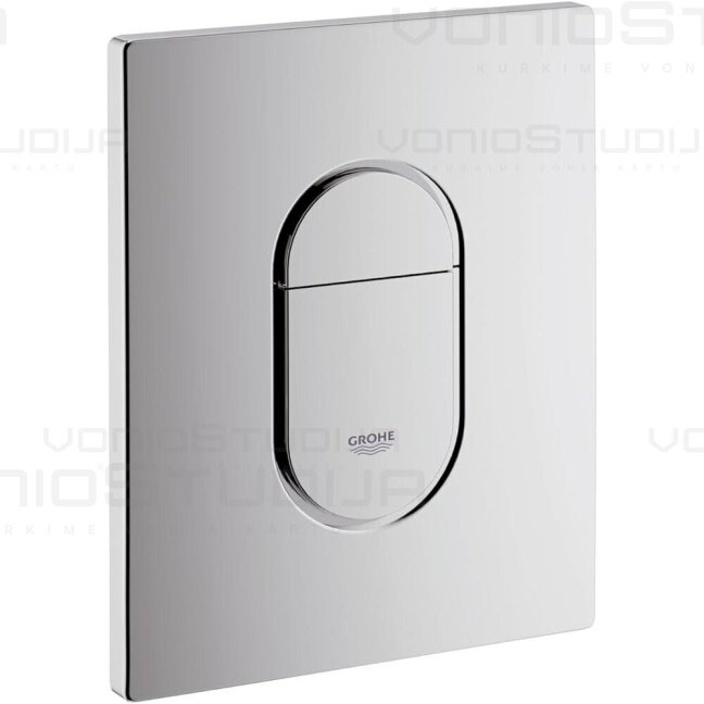 Grohe potinkinis wc rėmas su chromo spalvos mygtuku + GSI Modo pakabinamas wc su SWIRLFLUSH® nuplovimo sistema 2