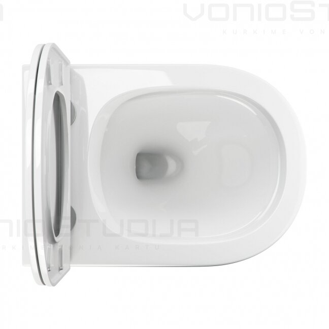 Grohe Rapid SL klozeto rėmo komplektas su baltu klavišu ir kabinamu Omnires Ottawa Rimless klozetu su plonu lėtaeigiu dangčiu 5