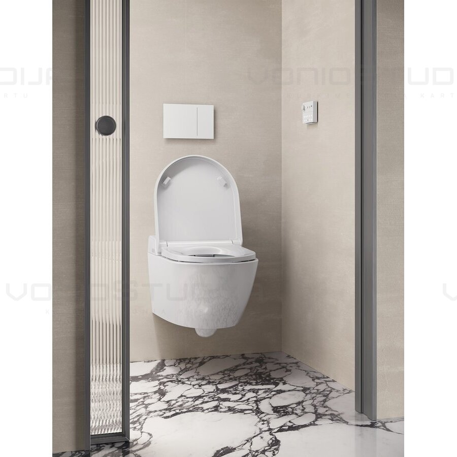GSI WClean Swirlflush® išmanus pakabinamas klozetas 7418K11su apiplovimo funkcija, baltas blizgus 4