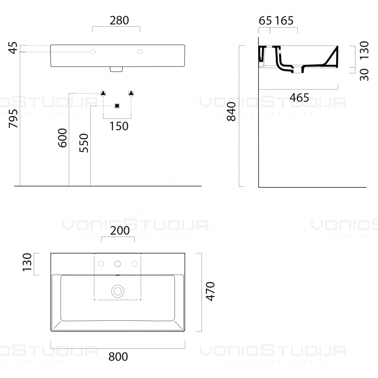 GSI Kube X praustuvas 80x47cm su EXTRAGLAZE® danga 1 GSI Kube X praustuvas 80x47cm su EXTRAGLAZE® danga 1