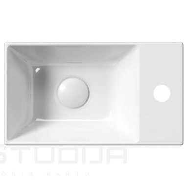 Praustuvas GSI Kube X apsauga ExtraGlaze su skyle maišytuvui baltas 23x40x12 cm Praustuvas GSI Kube X apsauga ExtraGlaze su skyle maišytuvui baltas 23x40x12 cm