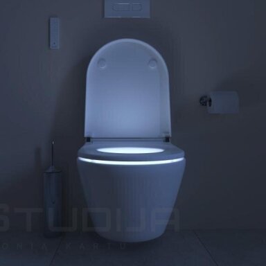 Išmanus Duravit SensoWash D-Neo 654012004300 pakabinamas wc su dangčiu