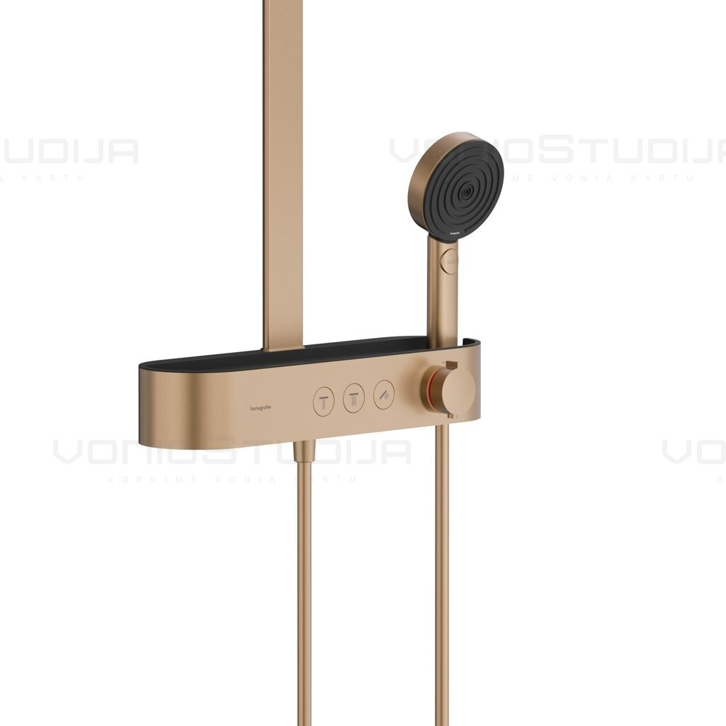Hansgrohe Pulsify S EcoSmart 24241140 virštinkinė termostatinė dušo sistema, bronzos spalvos  2