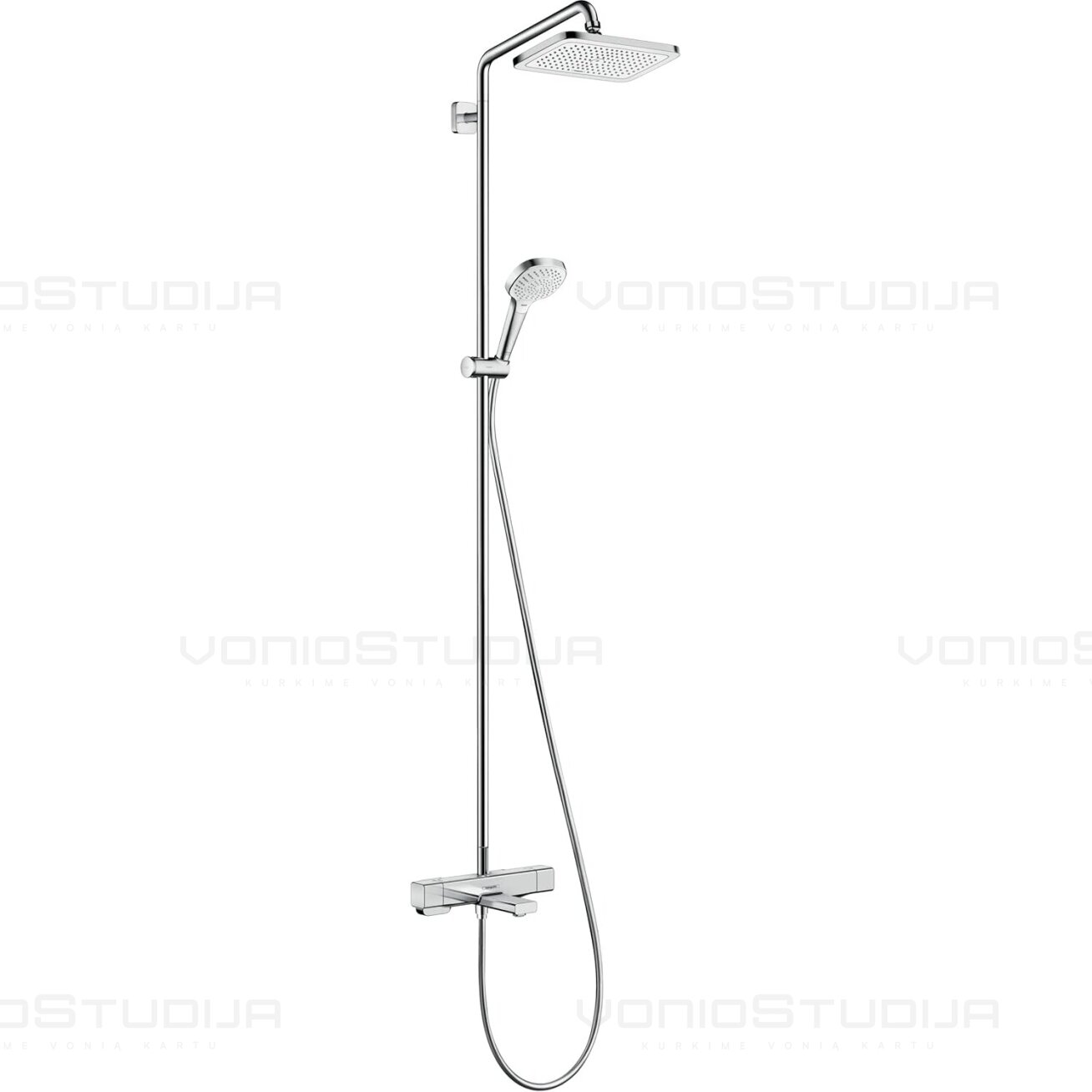 Hansgrohe Croma E280 27687000 virštinkinė dušo/vonios sistema, termostatinis maišytuvas, snapas, chromo spalva Hansgrohe Croma E280 27687000 virštinkinė dušo/vonios sistema, termostatinis maišytuvas, snapas, chromo spalva