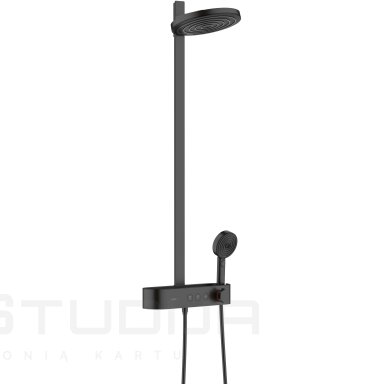 Hansgrohe Pulsify dušo sistema su termostatiniu maišytuvu juodos matinės spalvos 24241670