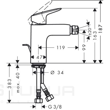 Hansgrohe Logis bide maišytuvas Hansgrohe Logis bide maišytuvas
