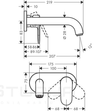 Hansgrohe Vernis potinkinis maišytuvas praustuvui 71576000 chromo spalvos Hansgrohe Vernis potinkinis maišytuvas praustuvui 71576000 chromo spalvos