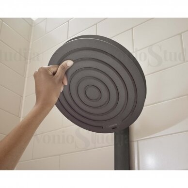 Hansgrohe Pulsify dušo sistema su termostatiniu maišytuvu juodos matinės spalvos 24241670 1