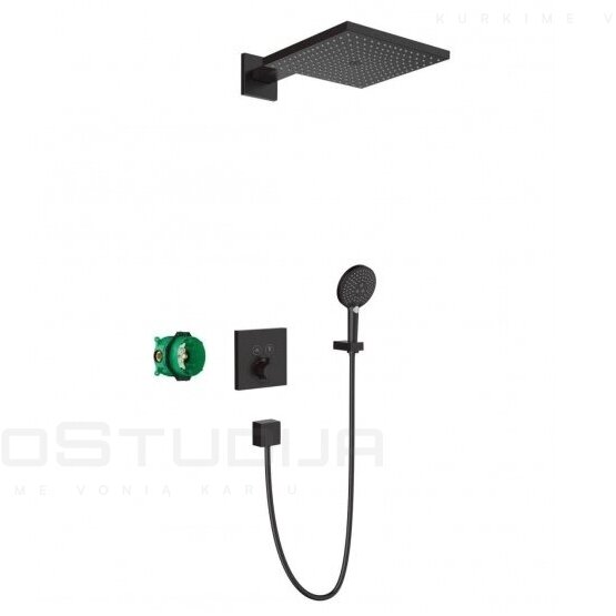 Hansgrohe Raindance E 27939670 potinkinė dušo sistema juodos matinės spalvos Hansgrohe Raindance E 27939670 potinkinė dušo sistema juodos matinės spalvos