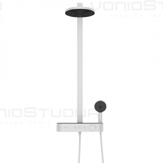 Hansgrohe Pulsify dušo sistema su termostatiniu maišytuvu baltos matinės spalvos 24240700 Hansgrohe Pulsify dušo sistema su termostatiniu maišytuvu baltos matinės spalvos 24240700