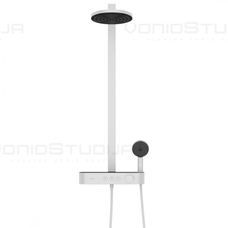 Hansgrohe Pulsify dušo sistema su termostatiniu maišytuvu baltos matinės spalvos 24240700 Hansgrohe Pulsify dušo sistema su termostatiniu maišytuvu baltos matinės spalvos 24240700