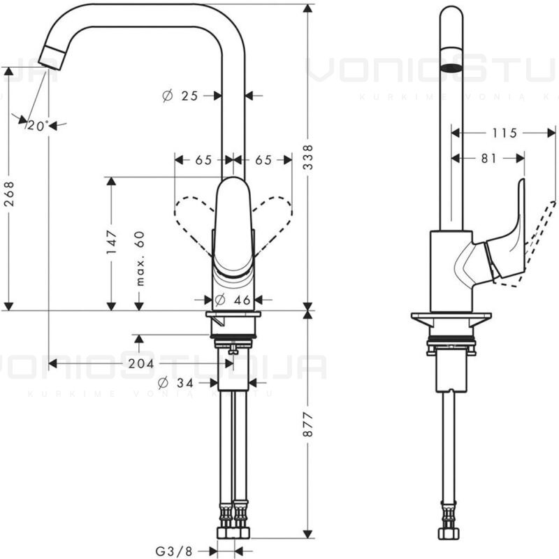 Hansgrohe Focus 31820000 virtuvinis maišytuvas 1 Hansgrohe Focus 31820000 virtuvinis maišytuvas 1