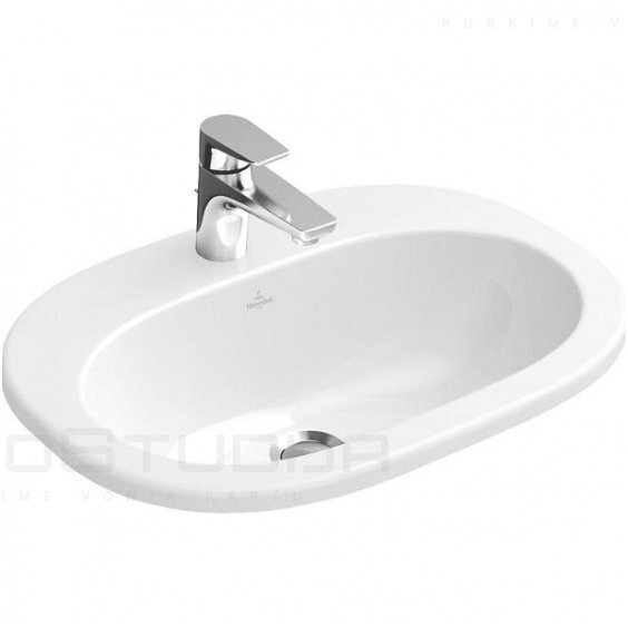 Villeroy&Boch įleidžiamas praustuvas O.Novo 56x40 Villeroy&Boch įleidžiamas praustuvas O.Novo 56x40