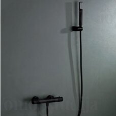 Imex Line termostatinis dušo maišytuvas su dušo komplektu juodos matinės spalvos