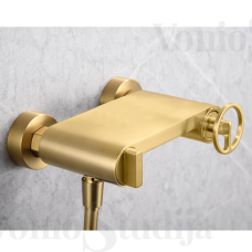 Imex Olimpo dušo maišytuvas su dušelio komplektu PVD braižyto aukso spalvos