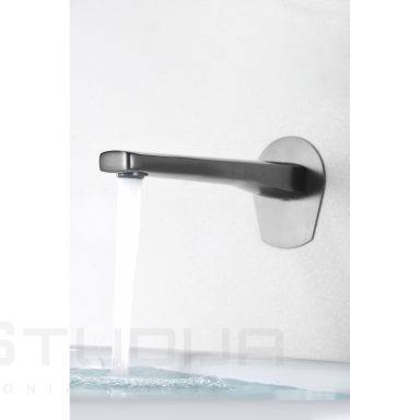 Imex Delos praustuvo maišytuvas iš sienos grafito gunmetal PVD spalvos Imex Delos praustuvo maišytuvas iš sienos grafito gunmetal PVD spalvos