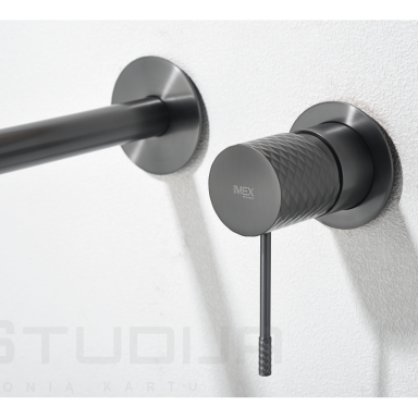 Imex Genova potinkinis praustuvo maišytuvas PVD grafito gunmetal spalvos Imex Genova potinkinis praustuvo maišytuvas PVD grafito gunmetal spalvos