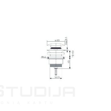 IMEX universalus dugno vožtuvas chromo spalvos IMEX universalus dugno vožtuvas chromo spalvos