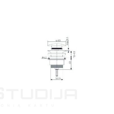IMEX universalus dugno vožtuvas gunmetal spalvos IMEX universalus dugno vožtuvas gunmetal spalvos