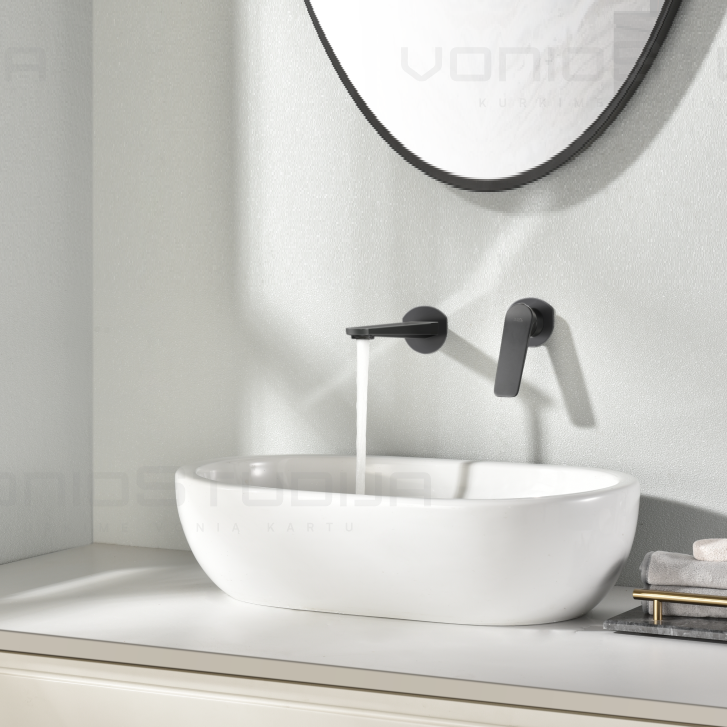 Imex Naples potinkinis praustuvo maišytuvas juodos matinės spalvos 1 Imex Naples potinkinis praustuvo maišytuvas juodos matinės spalvos 1
