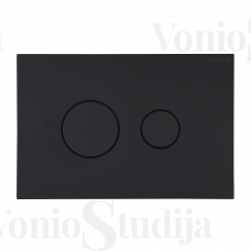 Isvea Dome juodos matinės spalvos vandens nuleidimo mygtukas