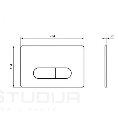 IDEAL STANDARD OLEAS M1 vandens nuleidimo mygtukas chromo spalvos IDEAL STANDARD OLEAS M1 vandens nuleidimo mygtukas chromo spalvos