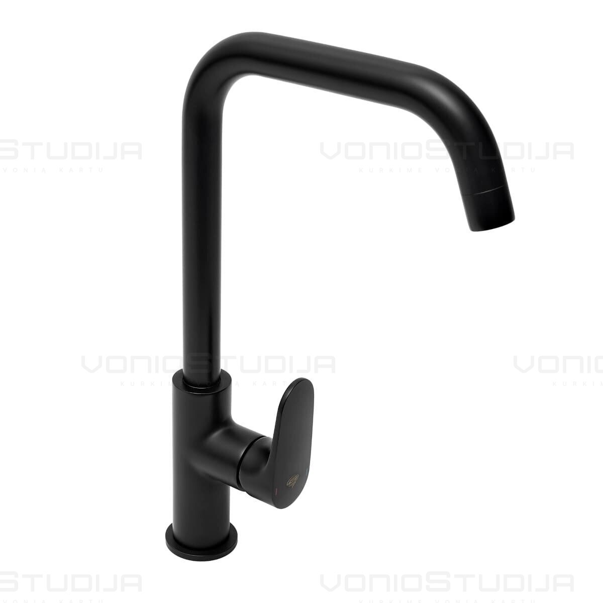 Juodas matinis virtuvinis maišytuvas SAT Dark Black Juodas matinis virtuvinis maišytuvas SAT Dark Black