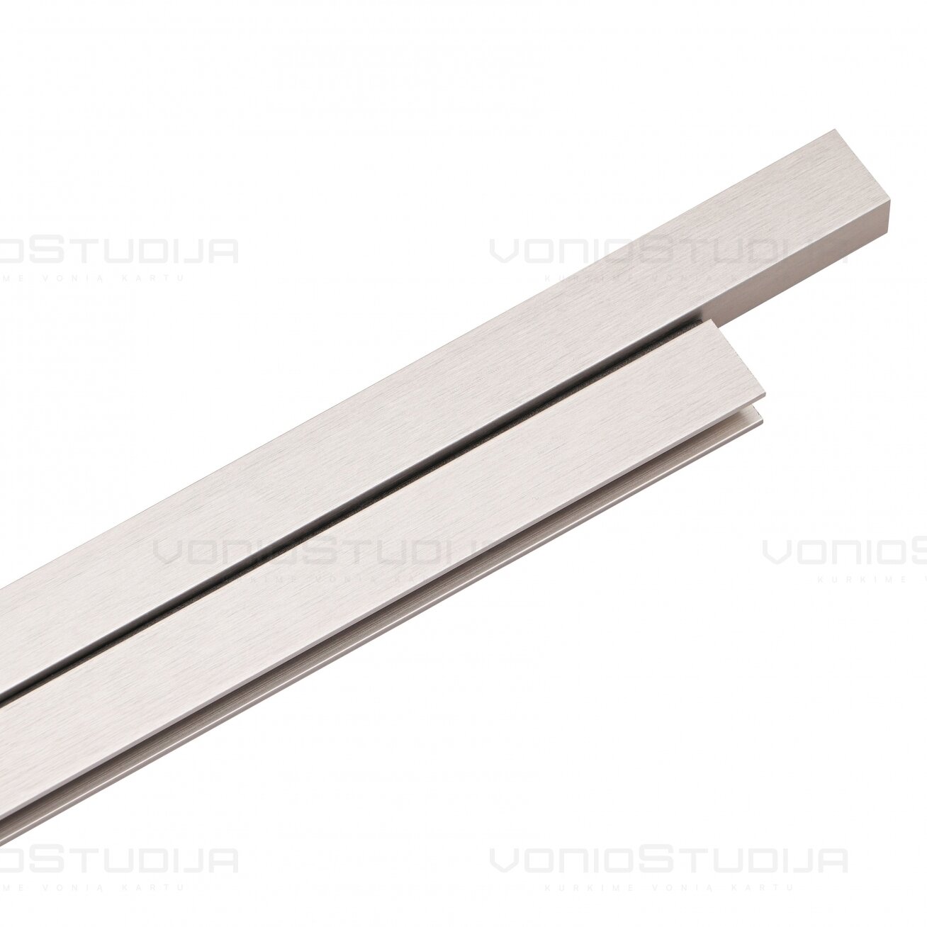 Šlifuoto nikelio spalvos dušo sienelė MERE BRUSHED NICKEL 90x200cm 1