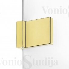Kairinė vonios sienelė HOWEL aukso spalvos detalės 100cm