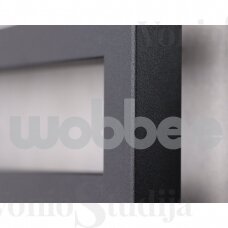 Juodas elektrinis rankšluosčių džiovintuvas WOBBEE WELLY BLACK 50x110cm, dešininis