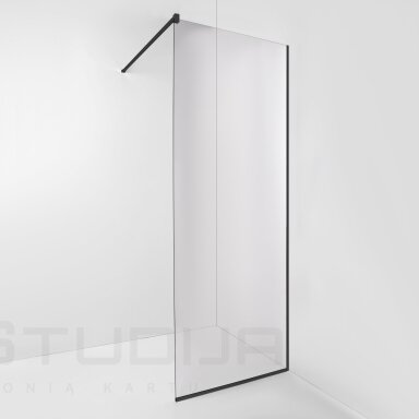 Juoda matinė dušo sienelė MERE BLACK 80x200cm Juoda matinė dušo sienelė MERE BLACK 80x200cm
