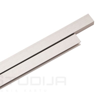 Šlifuoto nikelio spalvos dušo sienelė MERE BRUSHED NICKEL 110x200cm