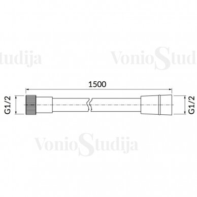 Juoda potinkinė dušo sistema Omnires SYSPM10 BL 3